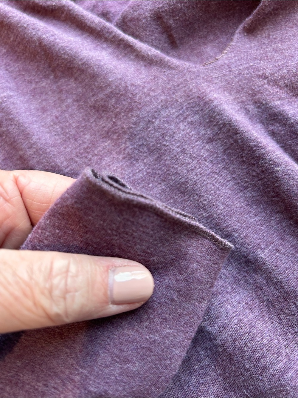Lucy Soy and Cotton Blend Plum Purple Lightweight Hoodie. Deep V. Pilates. Yoga. - Picture 7 of 7